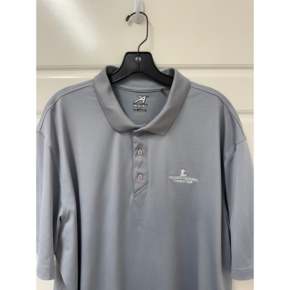 Ahead Men XXL 2X Gray Palmer Legends Country Club Golf Polo Shirt The Villages